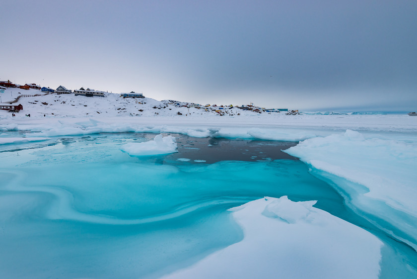 DSC7802 
 www.keithmuirphoto.co.uk 
 Keywords: Arctic, Bay, Greenland, Ilulissat, frozen, harbour, ice, landscapes, sea ice, travel, turquoise, winter