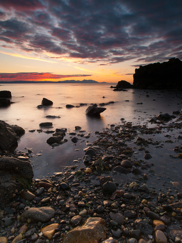 Summer Sunset, Dunure 
 Summer Sunset, Dunure 
 Keywords: Ayrshire, Dunure, Scotland, West of Scotland, coast, landscapes, rocks, sea, seascapes, shore, sunset