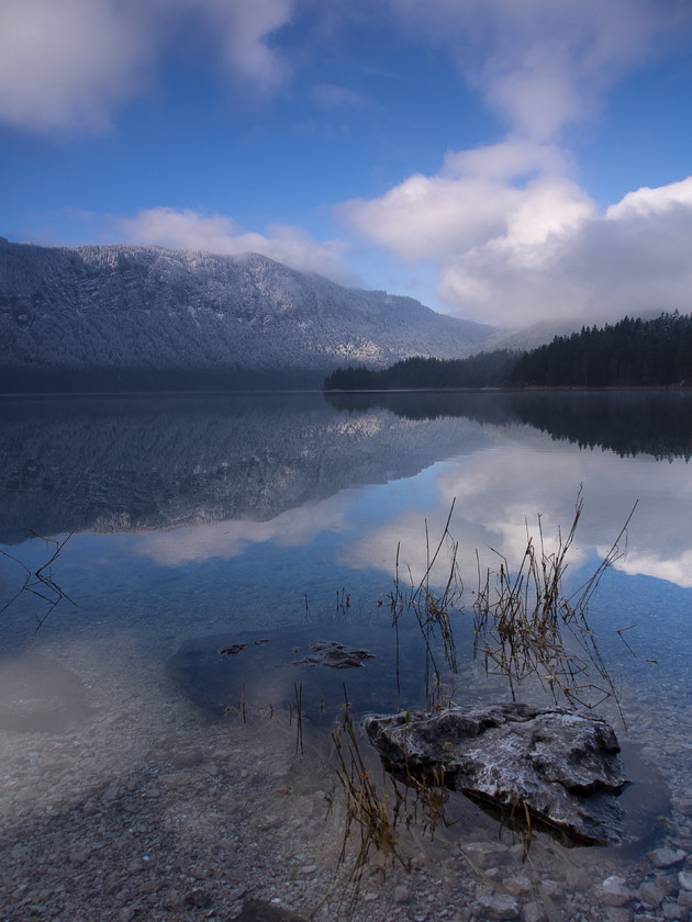 PB220656 
 Eibsee, Winter Morning 
 Keywords: Bavaria, Bayern, Eibsee, Europe, Germany, lakes, landscapes, mountains, snow, travel