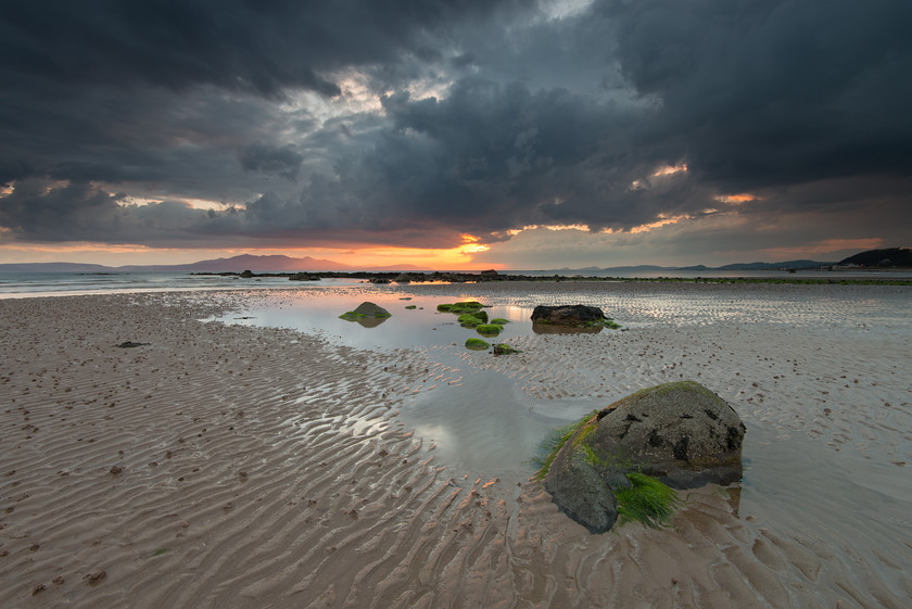 Seamill Rocks 
 Keywords: Ayrshire, Scotland, Seamill, beach, coast, dusk, landscapes, rocks, shore, sunset