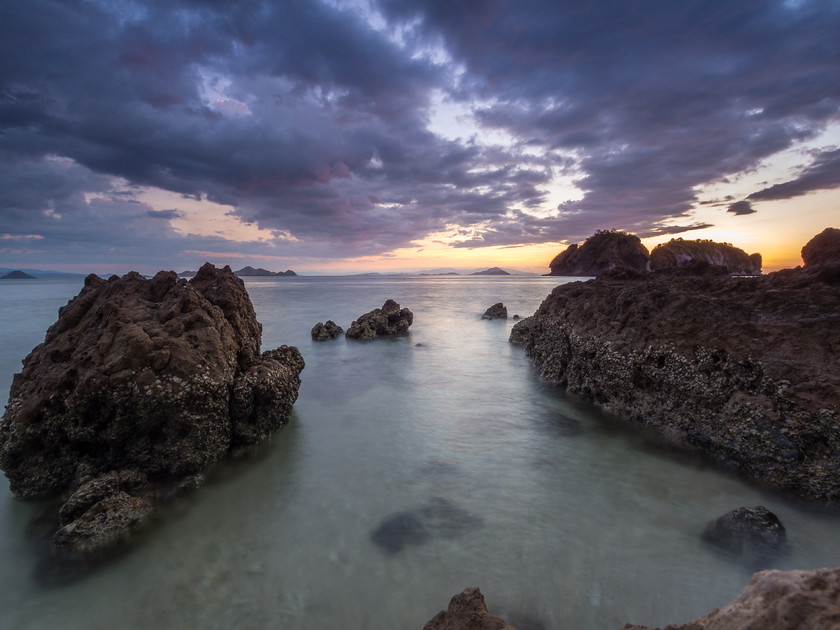 P7211309 
 Komodo National Park sunset 
 Keywords: Indonesia, Islands, Komodo National Park, beach, coast, landscapes, sea, seascapes, shore, sunset, travel