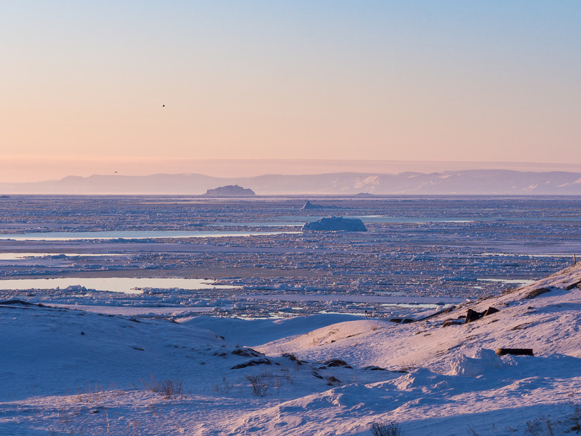 3030996 
 www.keithmuirphoto.co.uk 
 Keywords: Arctic, Disko Bugt, Greenland, Ilulissat, dusk, ice, icebergs, landscapes, sea ice, sunset, travel, winter