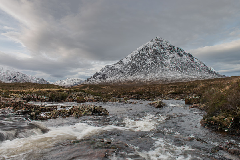 DSC 0514 
 Buchaille Etive Mor 
 Keywords: Buchaille Etive Mor, Highlands, Scotland, West Highlands, landscapes, river, winter