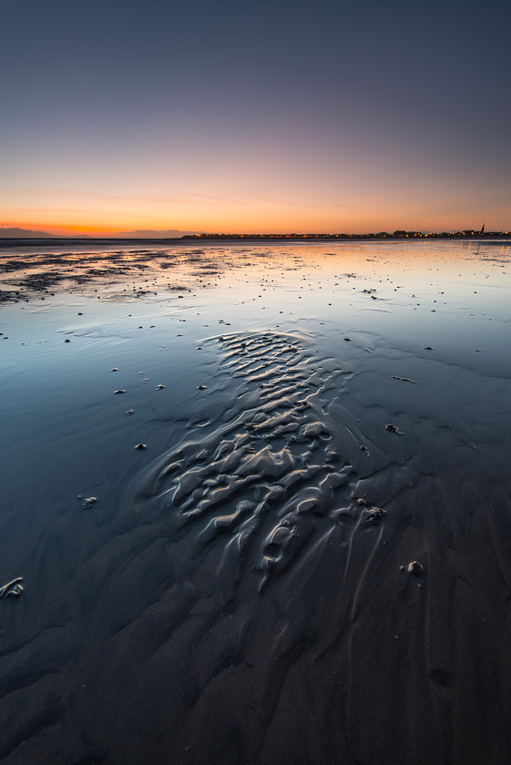 Sand Patterns 
 Keywords: Ayrshire, Scotland, Troon, beach, coast, dusk, landscapes, shore, sunset