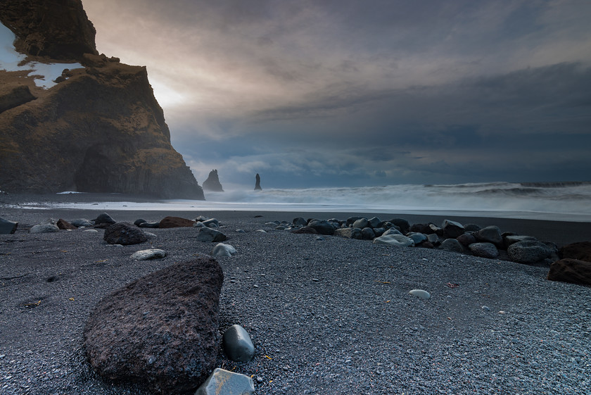 DSC1945 
 www.keithmuirphoto.co.uk 
 Keywords: Iceland, Reynisdrangar, Reynisfjara, Vik, beach, landscapes, morning, sea, sea stacks, shore, travel