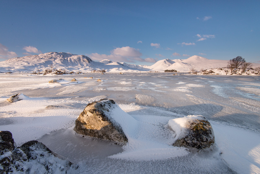 Black Mount Winter Morn 
 Keywords: Black Mount, Glencoe, Highlands, Lochan Nah'Achlaise, Scotland, West Highlands, frozen, landscapes, lochs, mountains, snow, winter