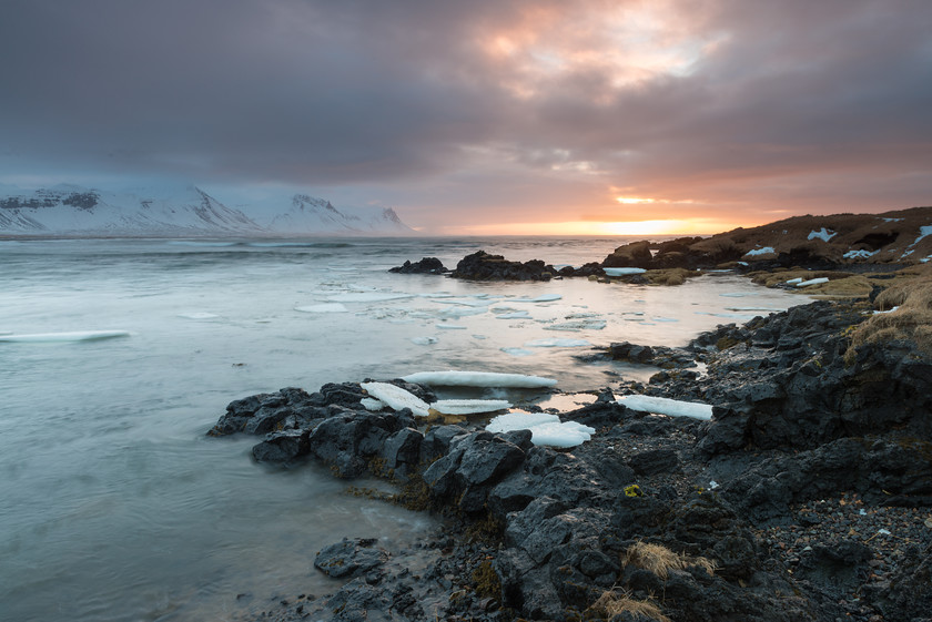 DSC1674 
 www.keithmuirphoto.co.uk 
 Keywords: Budir, Búðir, Iceland, Snaefellsnes, beach, dawn, landscapes, north west, sea, seascapes, shore, sunrise, travel, waves, winter