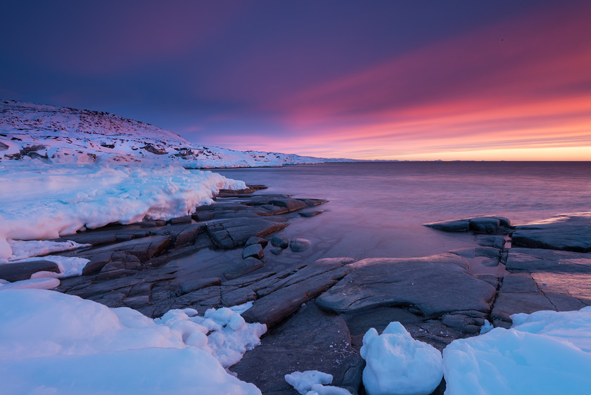 DSC8994 
 www.keithmuirphoto.co.uk 
 Keywords: Arctic, Greenland, Oqaatsut, coast, ice, landscapes, shore, snow, sunset, travel, winter