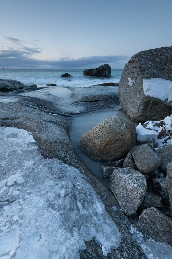 DSC1121 
 www.keithmuirphoto.co.uk 
 Keywords: Arctic, D850, Lofoten, Norway, Uttakleiv, WPH, Wild Photography Holidays, beach, coast, landscapes, rocks, sea, seascapes, shore, travel, winter