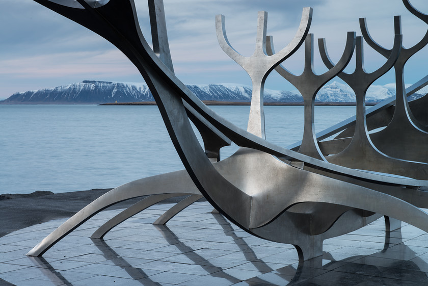 DSC 0634 
 Keywords: Iceland, Jon Gunnar Arnason, Reykjavik, Solfar, Sun Voyager, art, city, public art, sculpture, travel, winter