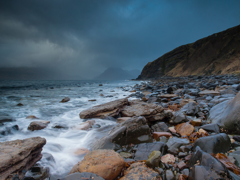 Elgol 
 Elgol 
 Keywords: Cuillins, Elgol, Highlands, Scotland, Skye, landscapes, seascapes, shore, clouds, rain, waves, rocks