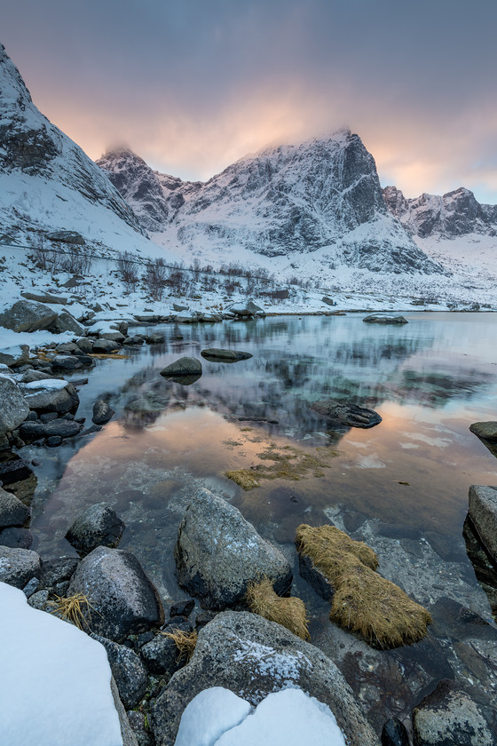 DSC0783-HDR 
 www.keithmuirphoto.co.uk 
 Keywords: Arctic, D850, Lofoten, Norway, WPH, Wild Photography Holidays, landscapes, reflections, shore, travel, winter