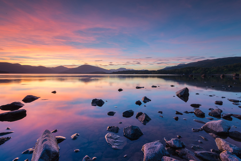 Sunset at Milarrochy 
 Sunset at Milarrochy, Loch Lomond 
 Keywords: Loch Lomond, Millarochy, Scotland, Sky, clouds, landscapes, lochs, shore, sunset