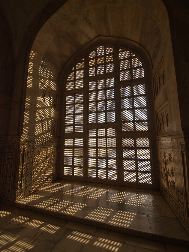 PA147652 
 Taj Mahal Window 
 Keywords: Agra, India, Olympus, Taj Mahal, travel