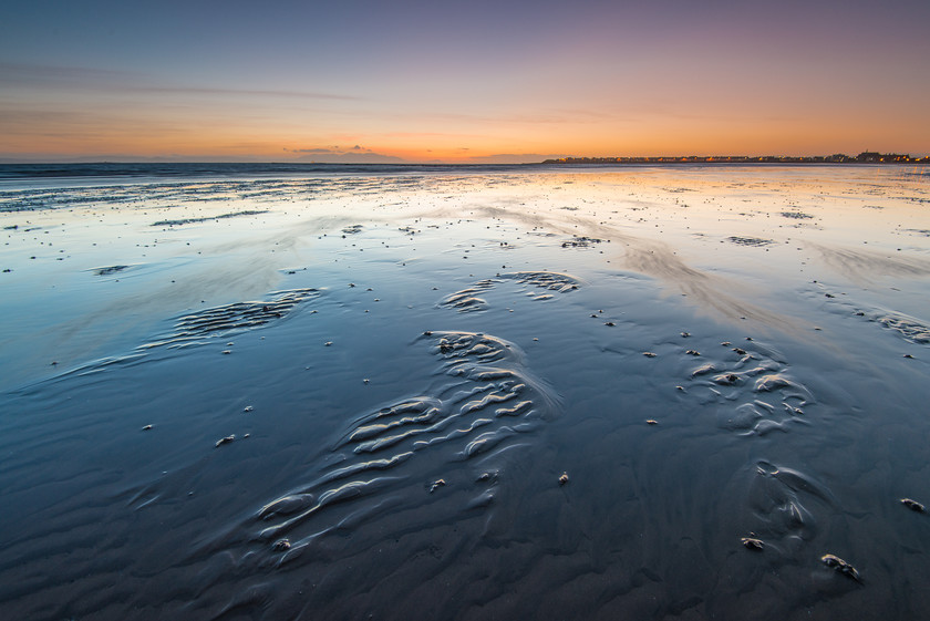 Sand Patterns 
 Sand Patterns, Troon 
 Keywords: Ayrshire, Scotland, Troon, beach, coast, dusk, landscapes, shore, sunset