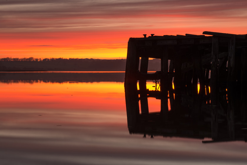 DSC 6713 
 Sunset over the Clyde at Bowling 
 Keywords: Autumn, Bowling, Bowling Basin, Clyde, Glasgow, River Clyde, Scotland, Sky, derelict, landscapes, pier, river, sunset