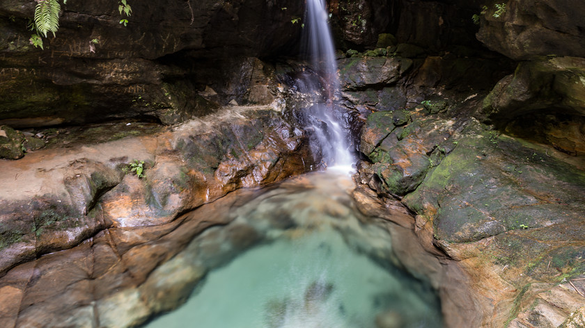 DSC1872 
 www.keithmuirphoto.co.uk 
 Keywords: Blue Pool, Isalo, Madagascar, canyon, landscapes, pool, travel, waterfall