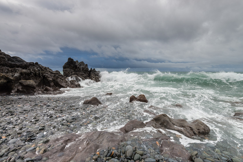 Stormy Sea 
 Keywords: Canary Islands, Spain, Tenerife, coast, landscapes, rocks, sea, seascapes, shore, travel