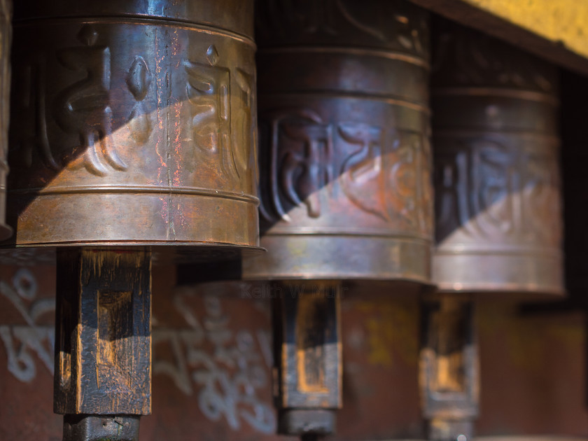 Gom Kora Prayer Wheels 
 Keywords: Bhutan, Eastern Bhutan, Gom Kora, Olympus, Trashi Yangtse