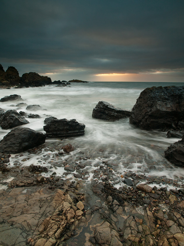 Winter Sunset, Dunure 
 Evening Spray, Dunure 
 Keywords: Ayrshire, Dunure, Scotland, West Coast, West of, beach, coast, landscapes, rocks, sea, seascapes, shore, sunset, winter