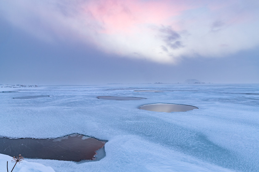 DSC4970-HDR 
 www.keithmuirphoto.co.uk 
 Keywords: Dimmuborgir, Iceland, Lake Mývatn, Myvatn, Mývatn, North East Iceland, WPH, clouds, cold, lake, landscapes, snow, sunset, travel, winter