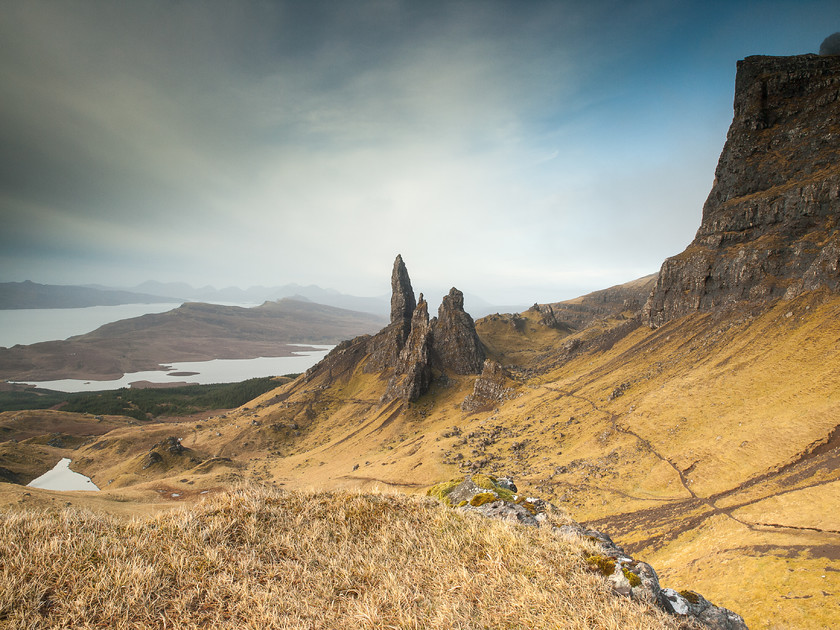 P4079123 
 Old Man of Storr, Skye 
 Keywords: E-3, Highlands, Olympus, Scotland, Skye, Storr, landscapes, mountains